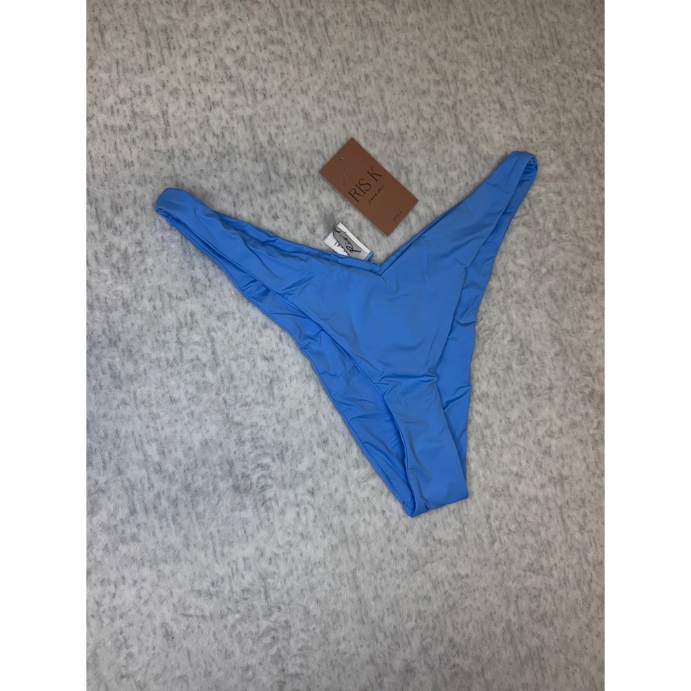 RIS-K Swim Tahiti‎ Bikini Bottom Ocean Blue High Cut V-Front R3151-OCBL XL New